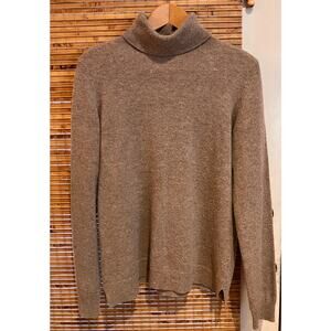 Orvis Cashmere Turtleneck Sweater Womens‎ Small Brown Tan Speckled Knit
